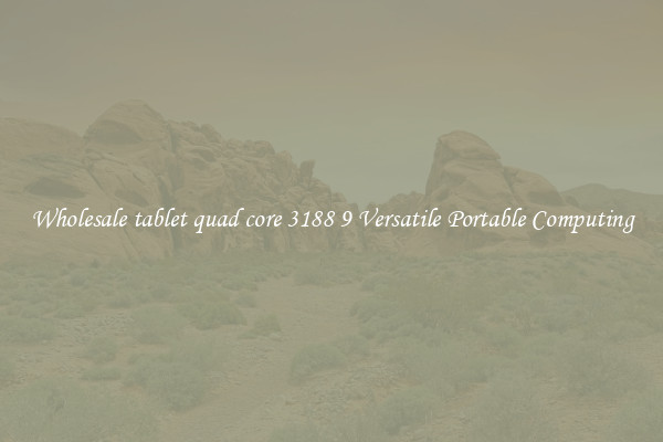 Wholesale tablet quad core 3188 9 Versatile Portable Computing