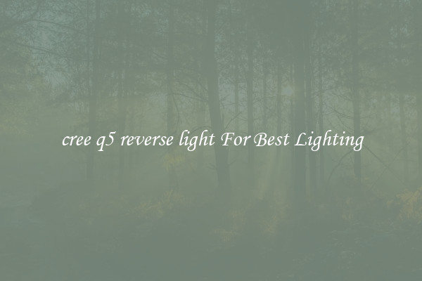 cree q5 reverse light For Best Lighting