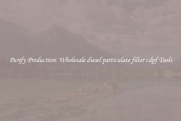 Purify Production: Wholesale diesel particulate filter cdpf Tools