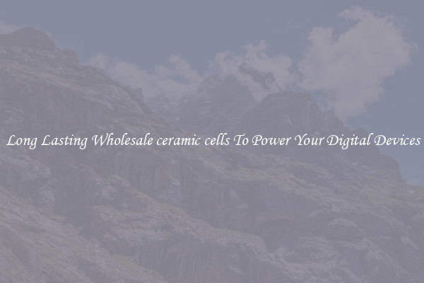 Long Lasting Wholesale ceramic cells To Power Your Digital Devices