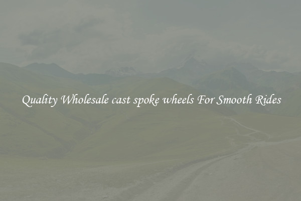 Quality Wholesale cast spoke wheels For Smooth Rides