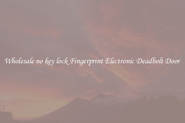 Wholesale no key lock Fingerprint Electronic Deadbolt Door 