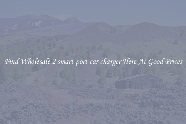Find Wholesale 2 smart port car charger Here At Good Prices