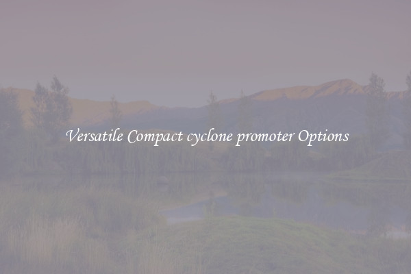 Versatile Compact cyclone promoter Options