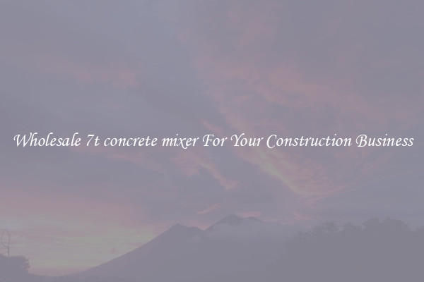 Wholesale 7t concrete mixer For Your Construction Business