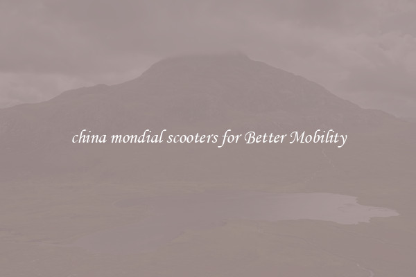china mondial scooters for Better Mobility