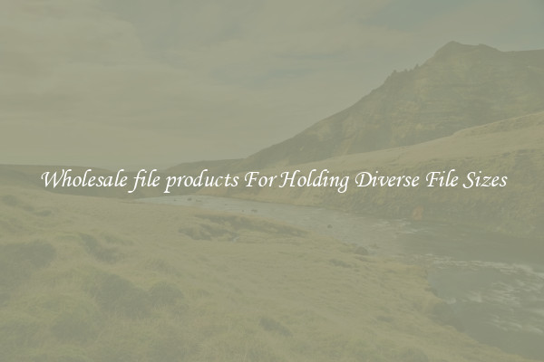 Wholesale file products For Holding Diverse File Sizes