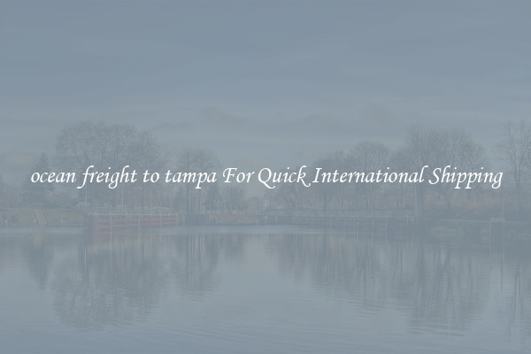 ocean freight to tampa For Quick International Shipping